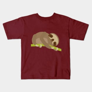 sleeping sloth, sleep all day, sleep all night Kids T-Shirt